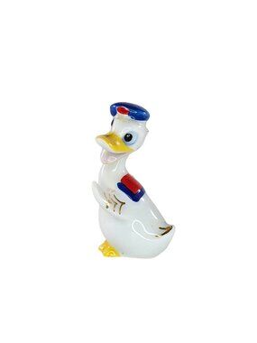 Disneyland Japan Donald Duck Miniature Figurine Hand-Painted Ceramic Decor